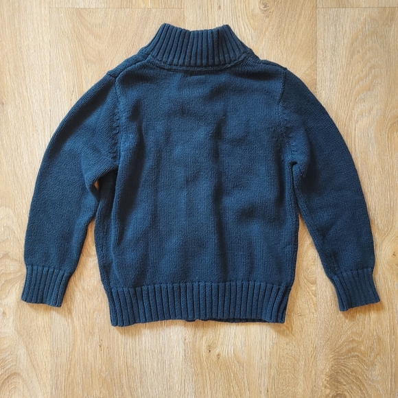 4T Toddler Boy BUNDLE Navy Knit Sweater, Button Down Shirts, Vest Suit, Short - Picture 3 of 16